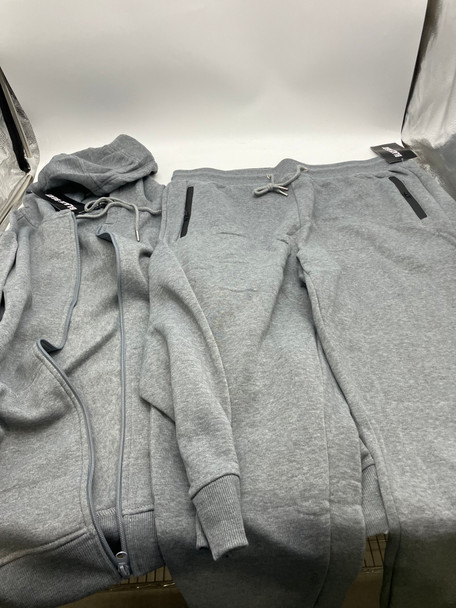 BLAZE BEAT TWO PIECE TRACK OUTFIT, HOODIE, SWEATPANT, 2XL, HEATHER GRAY, HR24005 New