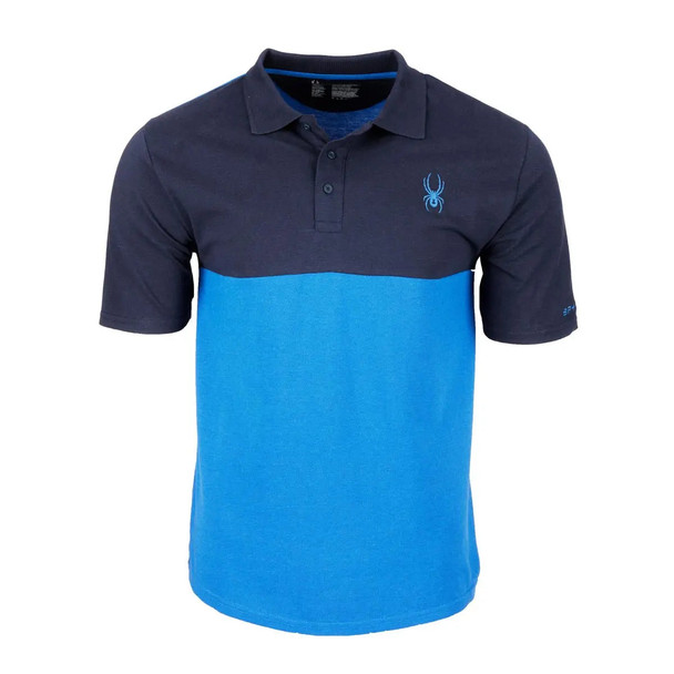 SPYDER MEN'S COLORBLOCK POLO SHIRT - FRONTIER - SIZE MEDIUM - SPSHB023 New