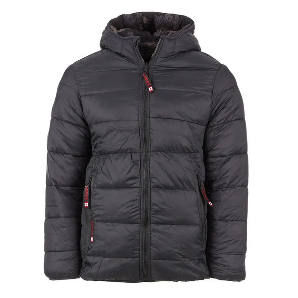 CANADA WEATHER GEAR MEN'S REVERSIBLE SHERPA JACKET - XL - BLACK CAMO, OMCW382PZ New