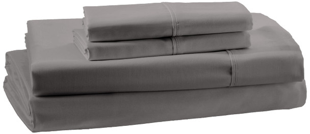 AMAZON AWARE 100% ORGANIC COTTON 300 THREAD COUNT SHEET SET FULL DARK GRAY New