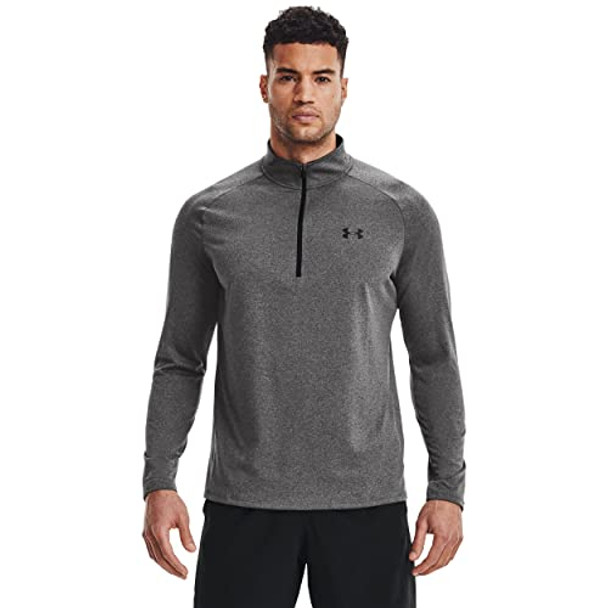 Under Armour Men's Tech 2.0 ½ Zip Carbon Heather/Black M New
