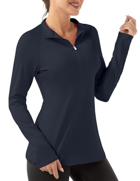 FKEEP WOMEN'S POLO SHIRTS LONG SLEEVE UPF 50+ SUN - SIZE: WOMEN XS - BLUE GRAY New