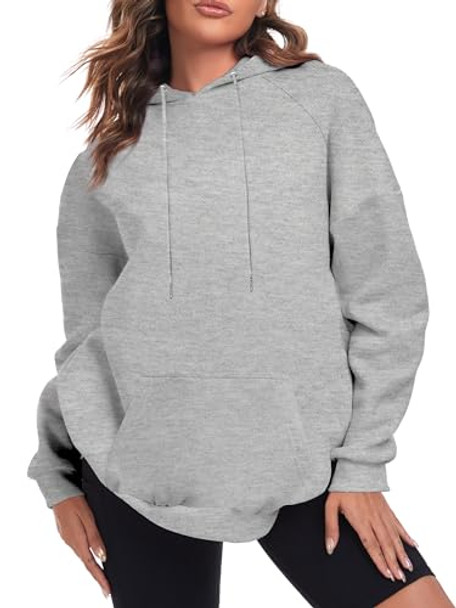 Fkeep Oversized Hoodies Women's Fleece Crewneck Sweatshirt Casual Long Sleeve New