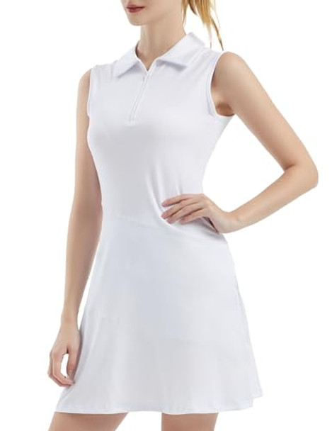 FKEEP WOMEN'S TENNIS GOLF DRESSES ZIPPER V-NECK SPORT ACTIVEWEAR POCKET SIZE S New