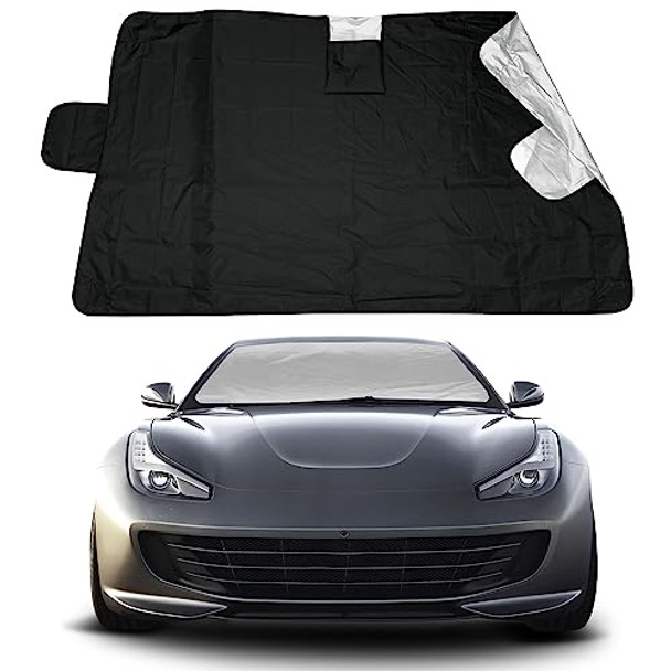 BELLHOWELL WEATHERFORCE 360 REVERSIBLE WINDSHIELD PROTECTOR, 6FT X 10FT - BLACK