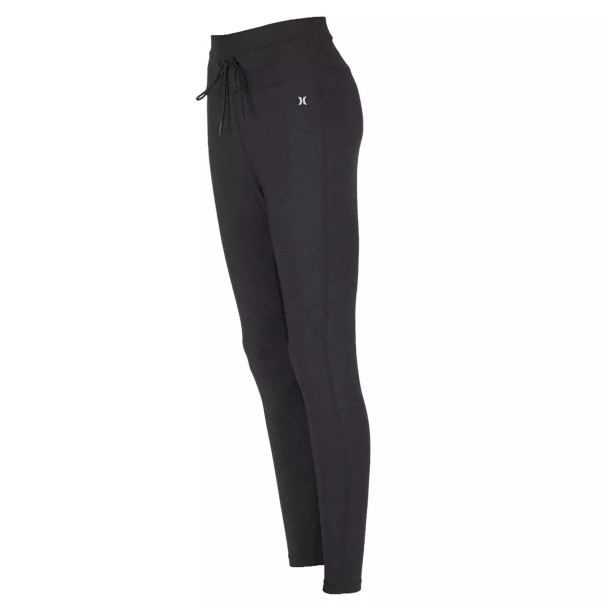 WOMEN'S HURLEY RELAXED JOGGER DRAWSTRING LEGGINGS - SIZE: WOMEN M - BLACK New