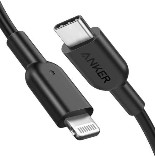ANKER USB C TO LIGHTNING CABLE 6FT MFI CERTIFIED POWERLINE II - BLACK
