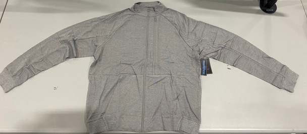 BLUE ICE MEN'S FULL-ZIP RAYON BLEND TRACK JACKET, MELANG CHARCOAL, X-LARGE New