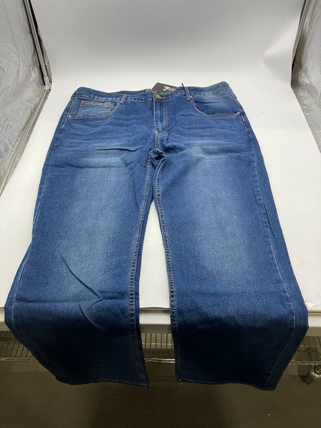 7GROOVE 7 GROOVE MEN'S JEANS STRAIGHT DENIM - SIZE: MEN 40/32 - MD BLUE New