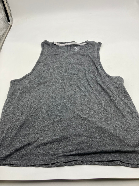 REW221TX06003 REEBOK THROWBACK TANK OPEN BACK - SIZE: WOMEN L - BLACK HEATHER New