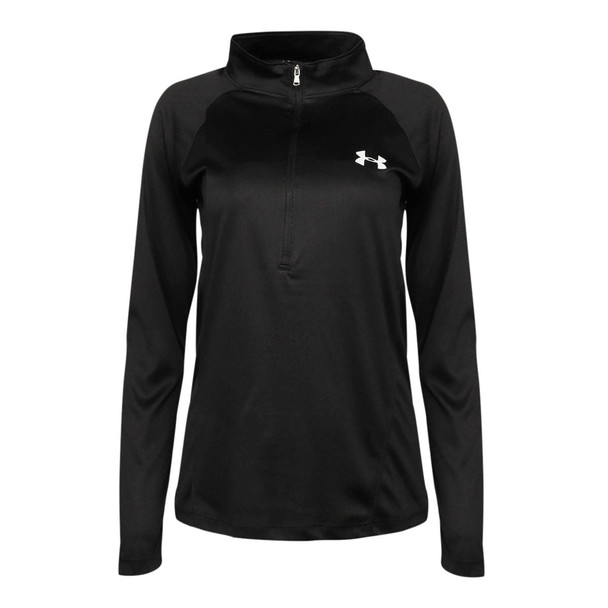 UNDER ARMOUR UNDER ARMOUR WOMEN'S 1/2 ZIP PULLOVER - SIZE: WOMEN S - BLACK New