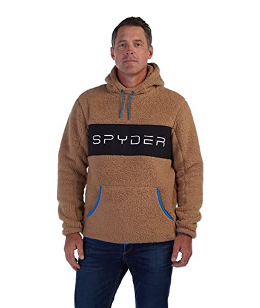 SPYDER MEN'S VISTA HOODIE FLEECE JACKET SIZE M TANNIN New