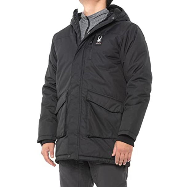 SPYDER MEN'S PARKA - SIZE: MEN S - BLACK New