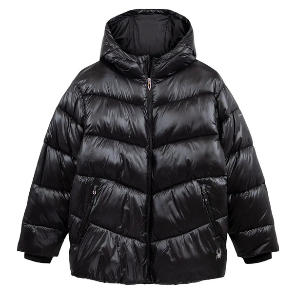 SPYDER WOMEN'S SUPER PUFF JACKET - SIZE: WOMEN M - BLACK New