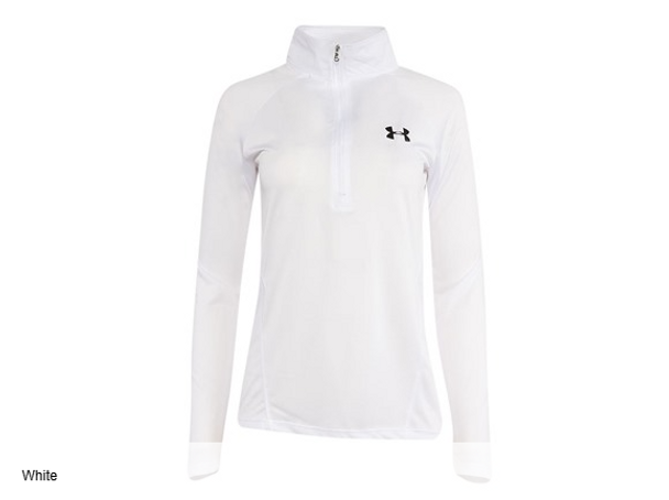 UNDER ARMOUR WOMEN'S 1/2 ZIP PULLOVER - SIZE: WOMEN S - WHITE New