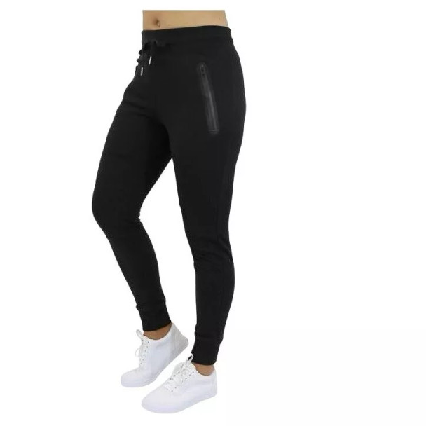 BLU ROCK WOMEN'S JOGGER SWEATPANTS - SIZE: WOMEN L - BLACK New