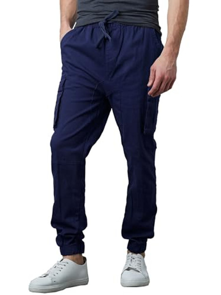 Galaxy by Harvic Men's Cargo Twill Pants JMCJP-4750 Navy M New