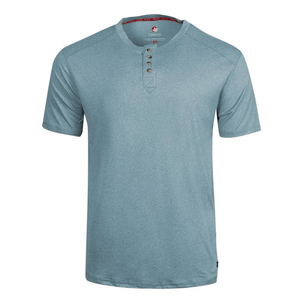 CANADA WEATHER GEAR MEN'S TRAIL BLAZER HENLEY T-SHIRT - SIZE: MEN XL - SKY
