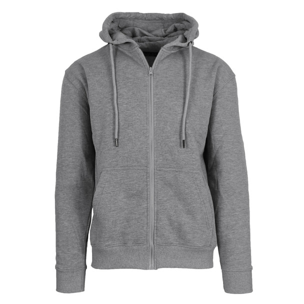 BLUE ICE MEN’S FLEECE-LINED FULL-ZIP HOODIE - SIZE: MEN M - CHARCOAL New
