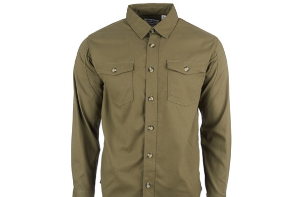 EDDIE BAUER MEN'S LICENSE TO WILL LONG SLEEVE SHIRT, ARMY SURPLUS. X-LARGE New