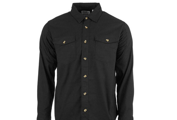 EDDIE BAUER MEN S LICENSE TO WILL LONG SLEEVE SHIRT, BLACK, LARGE New