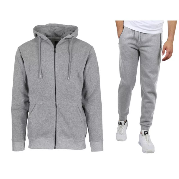 RUDOLPH MEN'S FLEECE-LINED HOODIE & JOGGER 2-PIECE SET - SIZE: M - HEATHER GRAY New