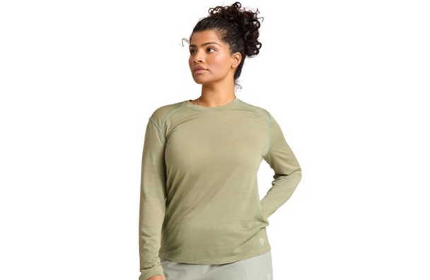 ALLBIRDS WOMEN'S NATURAL RUN LONG SLEEVE - SIZE: WOMEN S - HAZY CARGO New