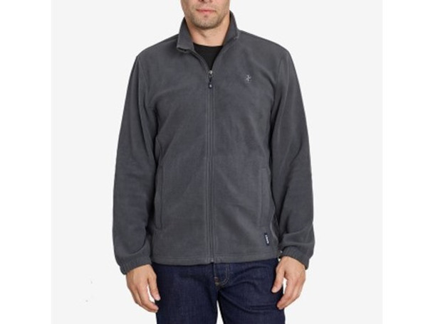 IZ215X IZOD MEN'S FULL ZIP FLEECE - SIZE: MEN M - IRON GATE New