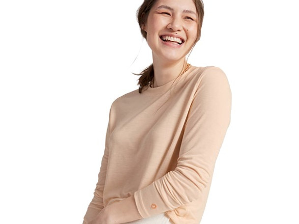 ALLBIRDS WOMEN'S SEA LONG SLEEVE TEE CLASSIC - SIZE: WOMEN 2XL - ASPEN New