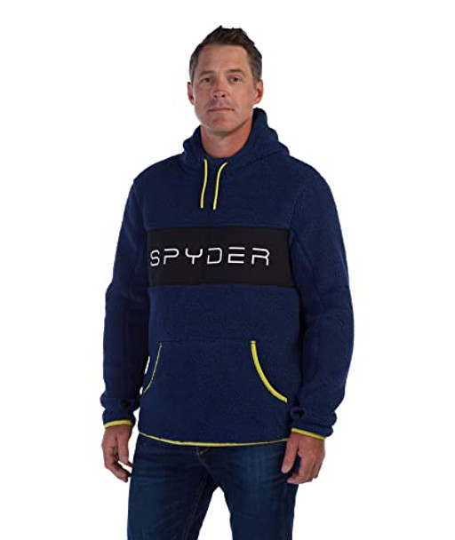 SPYDER MEN'S VISTA HOODIE FLEECE JACKET - SIZE: MEN M - ABYSS New