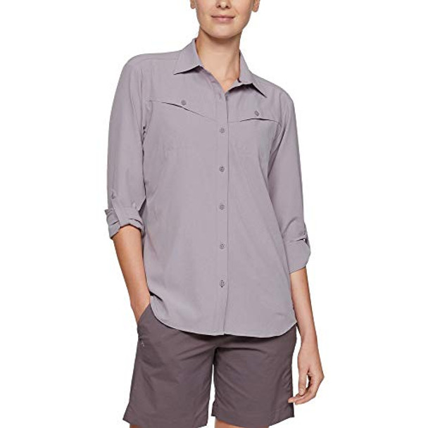 1327472 UNDER ARMOUR WOMEN'S LONG SLEEVE TETRA GRAY SIZE WOMEN L New