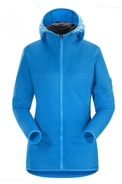 ARC'TERYX ARCTERYX WOMEN'S FLEECE JACKET FORTREZ HOODY - SIZE: WOMEN XL - BLUE New