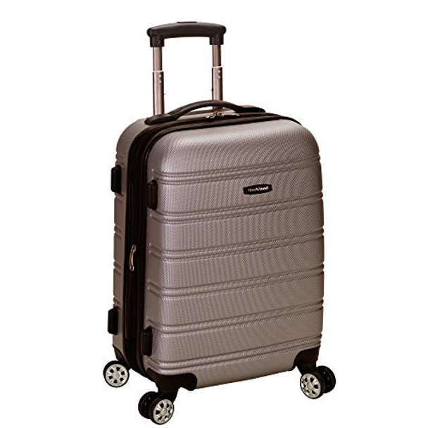 ROCKLAND MELBOURNE HARDSIDE EXPANDABLE SPINNER WHEEL LUGGAGE 20-INCH - SILVER