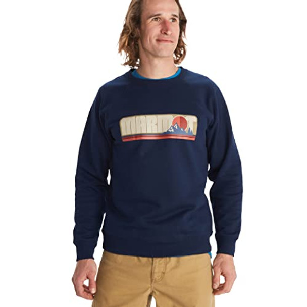 MARMOT Men's Montane Crew Sweatshirt Arctic Navy Size M New