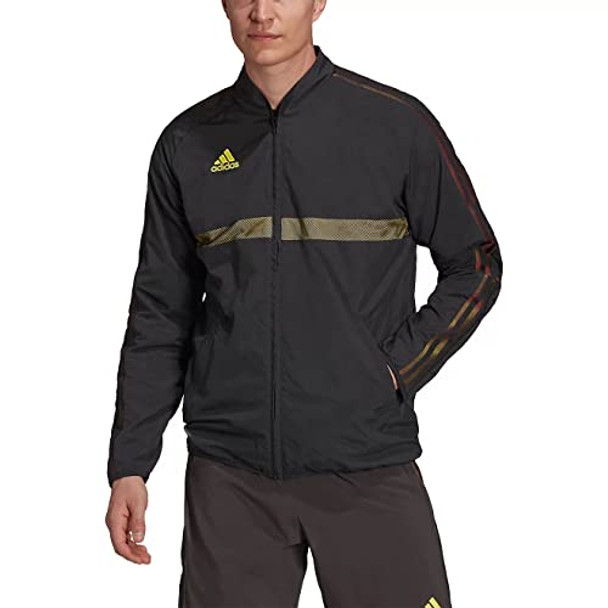 HD9871 ADIDAS MEN'S MESSI WOVEN JACKET SIZE MEN M BLACK New