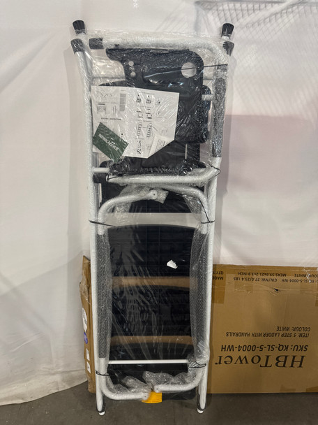 HBTOWER 5 STEP LADDER, FOLDING STEP STOOL, KQ-SL-5-0004-WH - WHITE