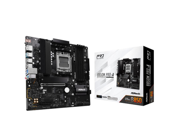 ASRock B850M Pro-A AM5 AMD B850 Micro ATX Motherboard