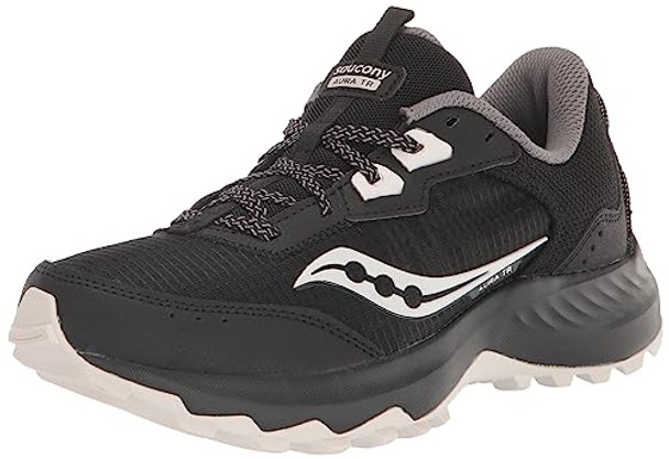 S10862 SAUCONY WOMEN'S AURA TR SNEAKER SIZE WOMEN 9.5 BLACK/FOG - NO BOX