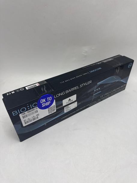 BIO-IONIC LONG BARREL STYLER, CURLING IRON - BLACK/BLUE