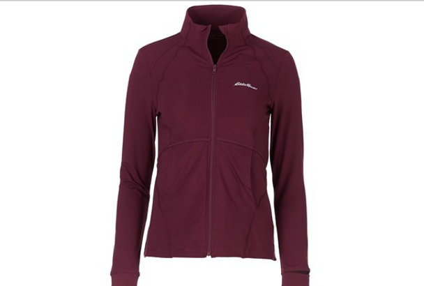 EDDIE BAUER WOMEN'S FULL ZIP JACKET - SIZE: WOMEN XS - PURPLE EGGPLANT New