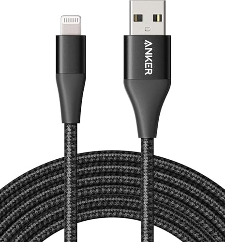 ANKER POWERLINE II USB A TO LIGHTNING CABLE MFI CERTIFIED 6FT A8653 - BLACK