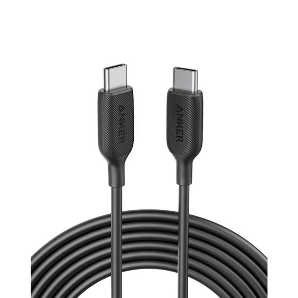ANKER POWERLINE III USB-C TO USB-C CABLE 10FT/3M 60W FAST CHARGING A8854 - BLACK