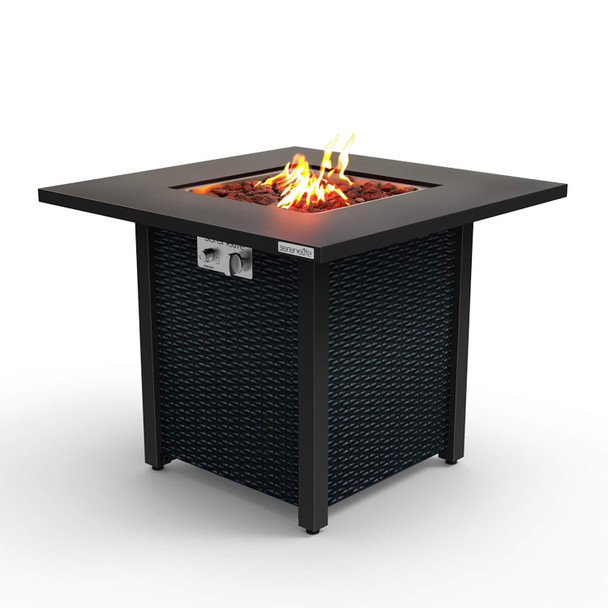 SereneLife Outdoor Propane Fire Pit Table-CSA Approved Safe 40,000 BTU