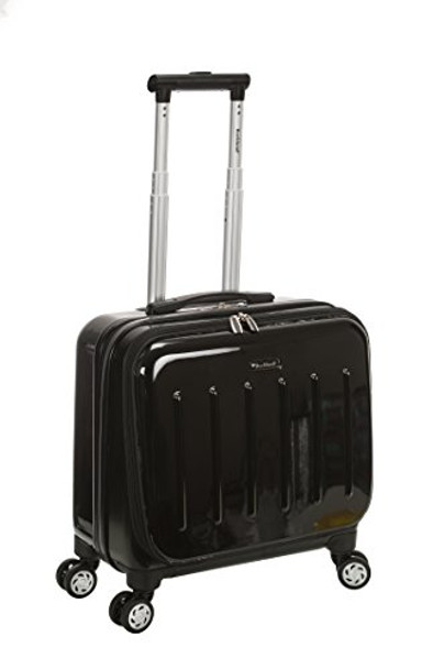 ROCKLAND REVOLUTION HARDSIDE ROLLING COMPUTER CASE, CARRY ON, 17", BF29 - BLACK New