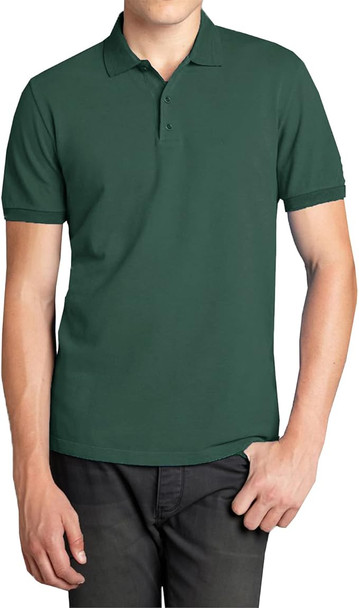 GALAXY BY HARVIC MENS POLO PIQUE SHIRT SCHOOL UNIFORM - SIZE: MEN S - HUNTER New GALAXY BY HARVIC MENS POLO PIQUE SHIRT SCHOOL UNIFORM - SIZE: MEN S - HUNTER New