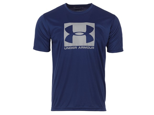 UNDER ARMOR MEN'S BOXED SPORTSTYLE SHORT SLEEVE T-SHIRT - SIZE: MEN 2XL - NAVY New