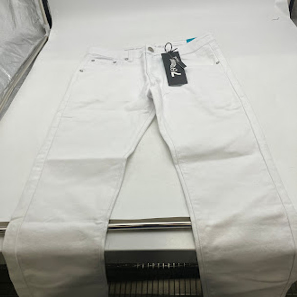 7GROOVE SLIM JEANS - SIZE: MEN 29/30 - WHITE New