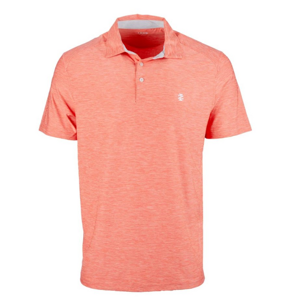 IZOD MEN'S TITLEHOLDER POLO - SIZE: MEN L - DEEP SEA CORAL New