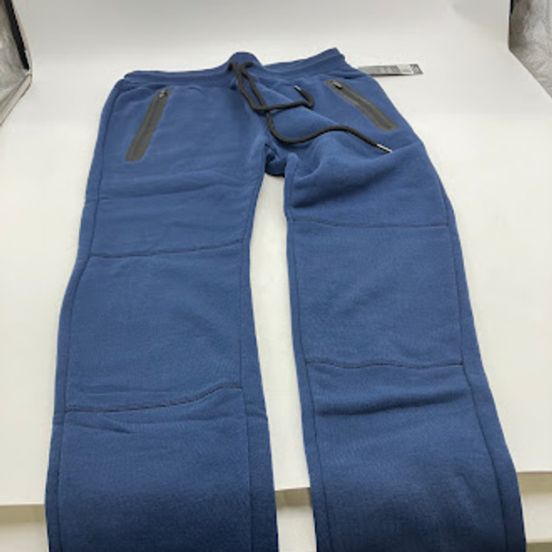 BLU ROCK MEN'S HEAVYWEIGHT SLIM-FIT FLEECE JOGGERS - SIZE: MEN S - HEATHER NAVY New