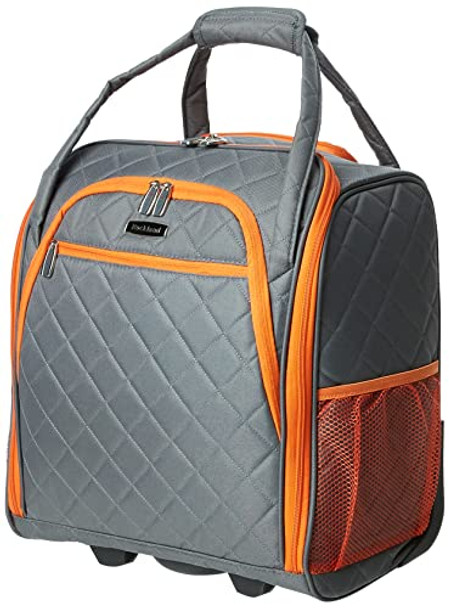 ROCKLAND MELROSE UPRIGHT WHEELED UNDERSEATER LUGGAGE CARRY-ON 16-INCH CHARCOAL New